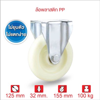 ลูกล้อPOP ลูกล้อรถเข็น รับน้ำหนัก 80-150kg แป้นตาย SERIES Value B