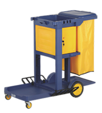 รถเข็นแม่บ้านทำความสะอาด พร้อมกล่องล็อกกุญแจJanitor Trolley HORECAT 54866