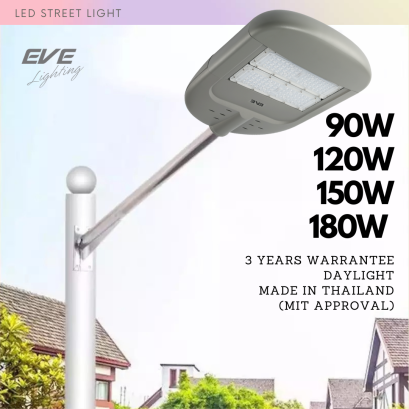 LED STREET ERS BET 90W สินค้าพรีเมี่ยม รับประกัน 3 ปี ความสว่างสูง ทนทาน กันฝน เหมาะกับใช้ตามถนน ปั๊มน้ำมัน สวนสาธารณะ