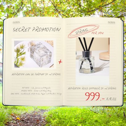 ASPIRATION EAU DE PARFUM 50 ml กลิ่น SPRING + ASPIRATION REED DIFFUSER 50 ml กลิ่น SPRING