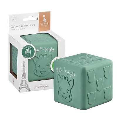 ยางกัดโซฟีทรงสี่เหลี่ยม Texture cube Sophie la girafe