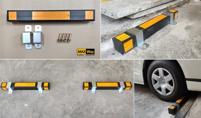 WSS01 ที่กั้นล้อรถ แท่งเหล็กหยุดล้อรถ หมอนเหล็กกั้นล้อ (Wheel Stopper)