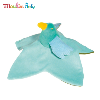 Moulin Roty ผ้าเน่า 2ด้าน กลับด้านใช้ได้ 2แบบ ผ้าติดตัว น้อง ตุ๊กตาออร์แกนิค ตุ๊กตากอดนอน Balthazar Soother MR-646016