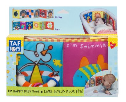 TafToys หนังสือผ้า ติดรถเข็นเด็ก ติดเตียงไม้ ของเล่นสริมพัฒนาการ Clip-on Pram Book TF-10675
