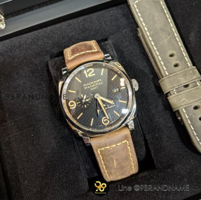 U​S​E​D​ P​A​N​E​R​A​I Pam658 Steel หน้าดำ​ Radiomir Panerai GMT Size :45"
