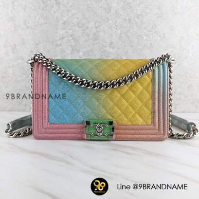 CHANEL Rainbow Cube Boy Collection Colorful Caviar Skin SHW