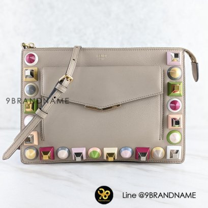 Fendi Clutch & Crossbody GHW Calf เบจ