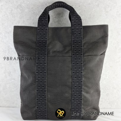 Hermes Tote Bag gray gray canvas Handbag Her Line Kabas