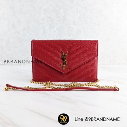YSL WOC 7.5 Caviar GHW Red