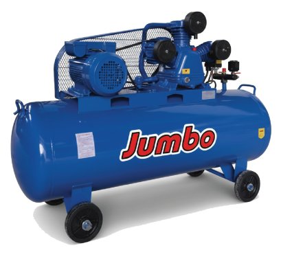 ปั๊มลมสายพาน JUMBO 4HP มอเตอร์ 4HP 220V. ถัง 100ลิตร