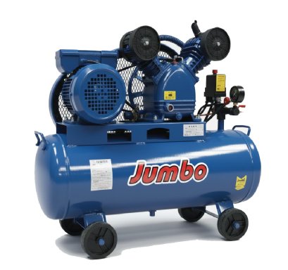 ปั๊มลมสายพาน JUMBO 3HP มอเตอร์ 3HP  220V. ถัง 100ลิตร