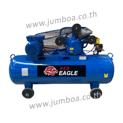 ปั๊มลมสายพาน RED EAGLE 4HP มอเตอร์ 4HP 220V. ถัง 200ลิตร