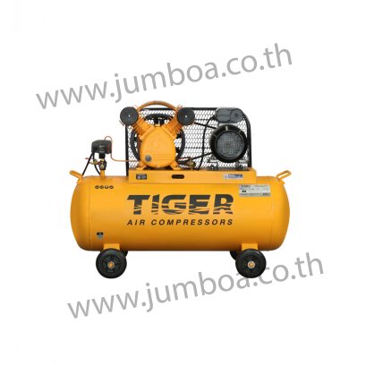 ปั๊มลมสายพาน TIGER TGA21-100M 1HP มอเตอร์ 2HP 220V. ถัง 100 ลิตร