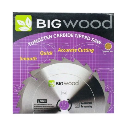 ใบเลื่อยวงเดือนคาร์ไบด์ (สำหรับตัดอลูมิเนียม)  Big wood ผลิตจากเหล็กที่มีคุณภาพดี