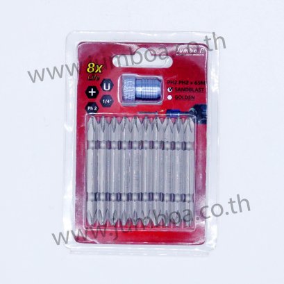 ดอกไขควงลม + หัวแม่เหล็ก (PH2++) x 65mm. JUMBO A