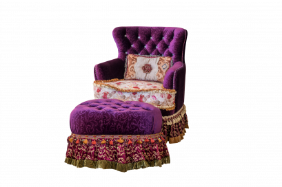 Auguste Purple Velvet Royal Chair