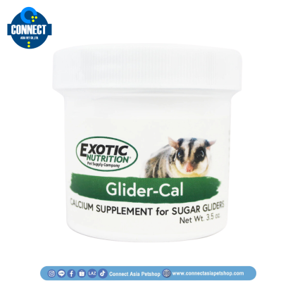 Exotic Nutrition - GliderCalcium แคลเซียม ซับพลิเมน แบบผงสำหรับชูการ์ไกลเดอร์ 100 กรัม.