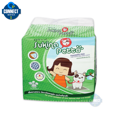 ซูกินะ เพ็ทโตะ แผ่นรองซับฝึกขับถ่ายสำหรับสัตว์เลี้ยง ขนาด 30 x 45 ซม. (100 ชิ้น/ห่อ)