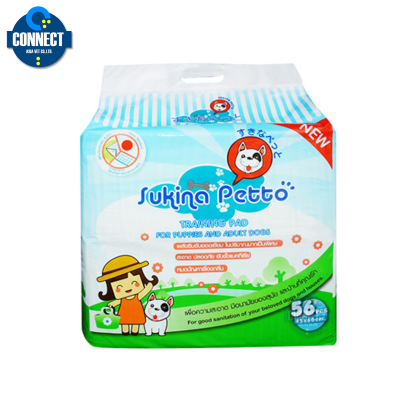 ซูกินะ เพ็ทโตะ แผ่นรองซับฝึกขับถ่ายสำหรับสัตว์เลี้ยง ขนาด 45 x 60 ซม. (56 ชิ้น/ห่อ)