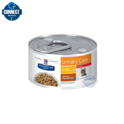 Hill&#039;s® Prescription Diet® c/d® Multicare Stress Feline Chicken &amp; Vegetable Stew (อาหารกระป๋อง) ขนาด 2.9oz.