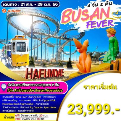 ทัวร์ปูซานราคาถูก ทัวร์ปูซานลดราคา ทัวร์ 1 แถม 1 ทัวร์เกาหลีราคาถูก 2566