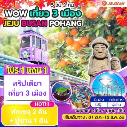 ทัวร์เกาะเชจู 2566 เจจู 2023 ทัวร์ใบไม้เปลี่ยนสีเกาหลี