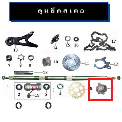 ดุมยึด สเตอร์หลัง