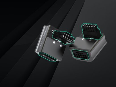 EZYDIY EZDPI189-10 12VHPWR 90&deg; Turn Alu Adapter RVS-Black