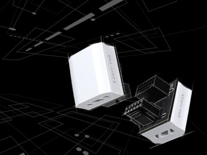 EZYDIY EZDPI189-15 12VHPWR 90&deg; Turn Alu Adapter STD-White