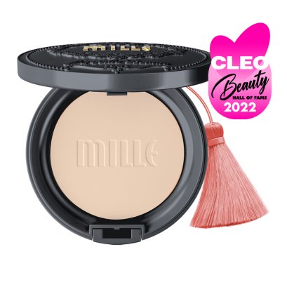 MILLE แป้งชาร์โคลผสมรองพื้น CHARCOAL MATTE COVER PACT SPF25 PA++ 11G.