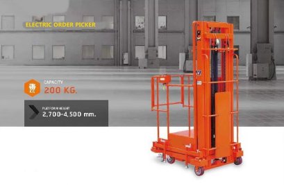 ELECTRIC ORDER PICKER 200 KG.