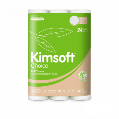 04090001 กระดาษชำระม้วนเล็ก KIMSOFT Choice 24'r