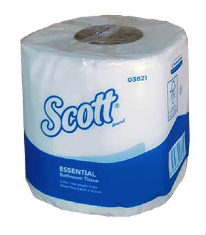 03821 SCOTT ESSENTIAL SRT BATH TISSUE 2 PLY 1'R