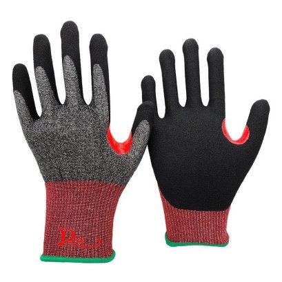 DY1850F-H6 18 Gauge Cut Resistant A6/F Microfoam Nitrile Coated Gloves Thumb Reinforce