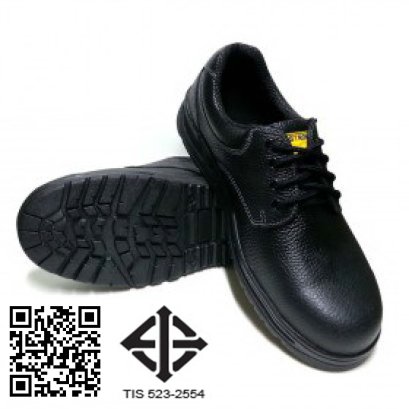 S-1308TC TIS 523-2554 รองเท้านิรภัย หนังแท้อัดลาย พื้น PVC