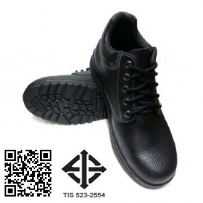 S-1309TC TIS 523-2554 รองเท้านิรภัยหุ้มข้อ หนังแท้อัดลาย พื้น PVC
