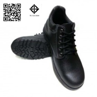 S-1309TC TIS 523-2564 รองเท้านิรภัยหุ้มข้อ หนังแท้อัดลาย พื้น PVC