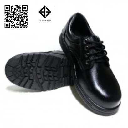 S-318FC TIS 523-2564 รองเท้านิรภัยหุ้มส้น หนังเทียมสีดำ,สีน้ำตาล พื้น PVC