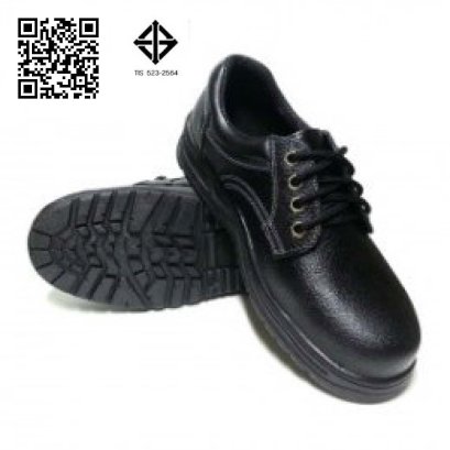 S-411TC TIS 523-2564 รองเท้านิรภัย หนังแท้อัดลาย พื้น PVC
