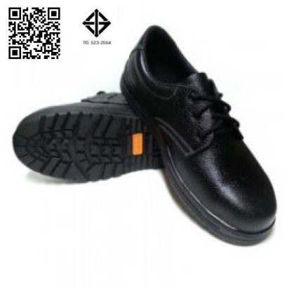 S-011 TN มอก. 523-2564 รองเท้านิรภัย หนังแท้อัดลาย พื้น NBR