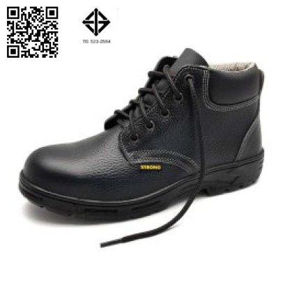 S-022 DN มอก. 523-2564 รองเท้านิรภัยหุ้มข้อ หนังแท้อัดลาย พื้น NBR