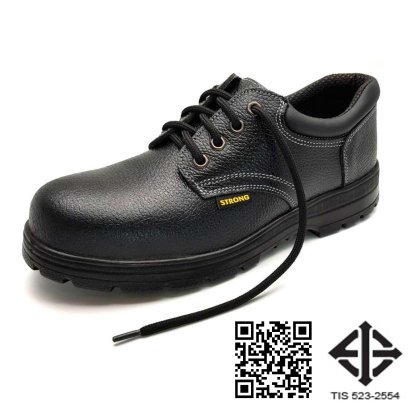 S-318 TP มอก. 523-2554 รองเท้านิรภัยหุ้มส้น หนังแท้อัดลาย พื้น PU