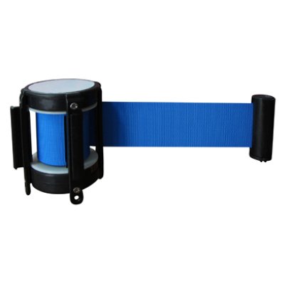 หัวเสากั้นทางเดิน แบบดึงกลับสีน้ำเงิน