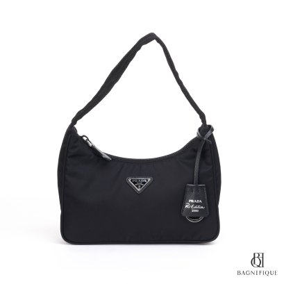 PRADA RE-EDITION 2000 MINI BLACK NYLON SHW