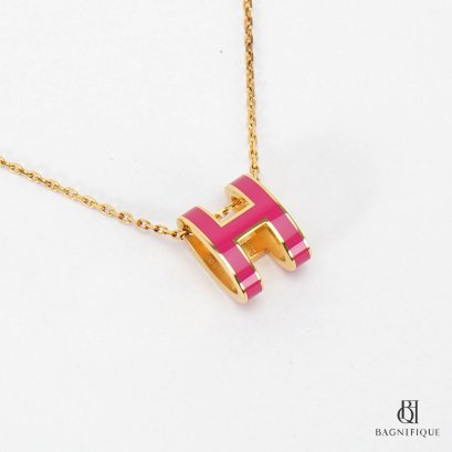 LOUIS VUITTON NECKLACE ICONIC ENAMEL 45 PINK GHW