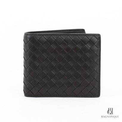 BOTTEGA 8 CARD SHORT BROWN SMALL STRIP