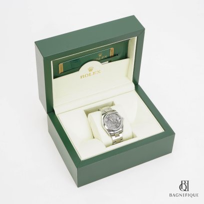 ROLEX DATEJUST 31MM SILVER FLOWER