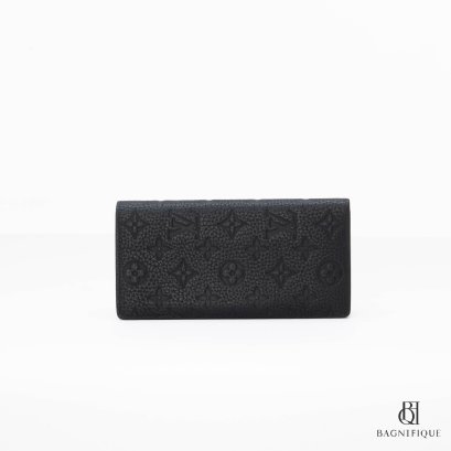 LV BI FOLD WALLET LONG BLACK EMBOSSED