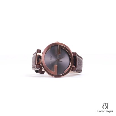 GUCCI WATCH 22 BROWN CALF GHW
