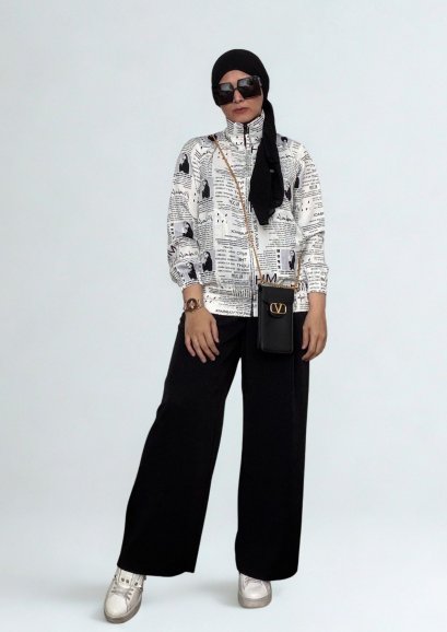 NEWSPAPER BOOMBER JACKET NEW